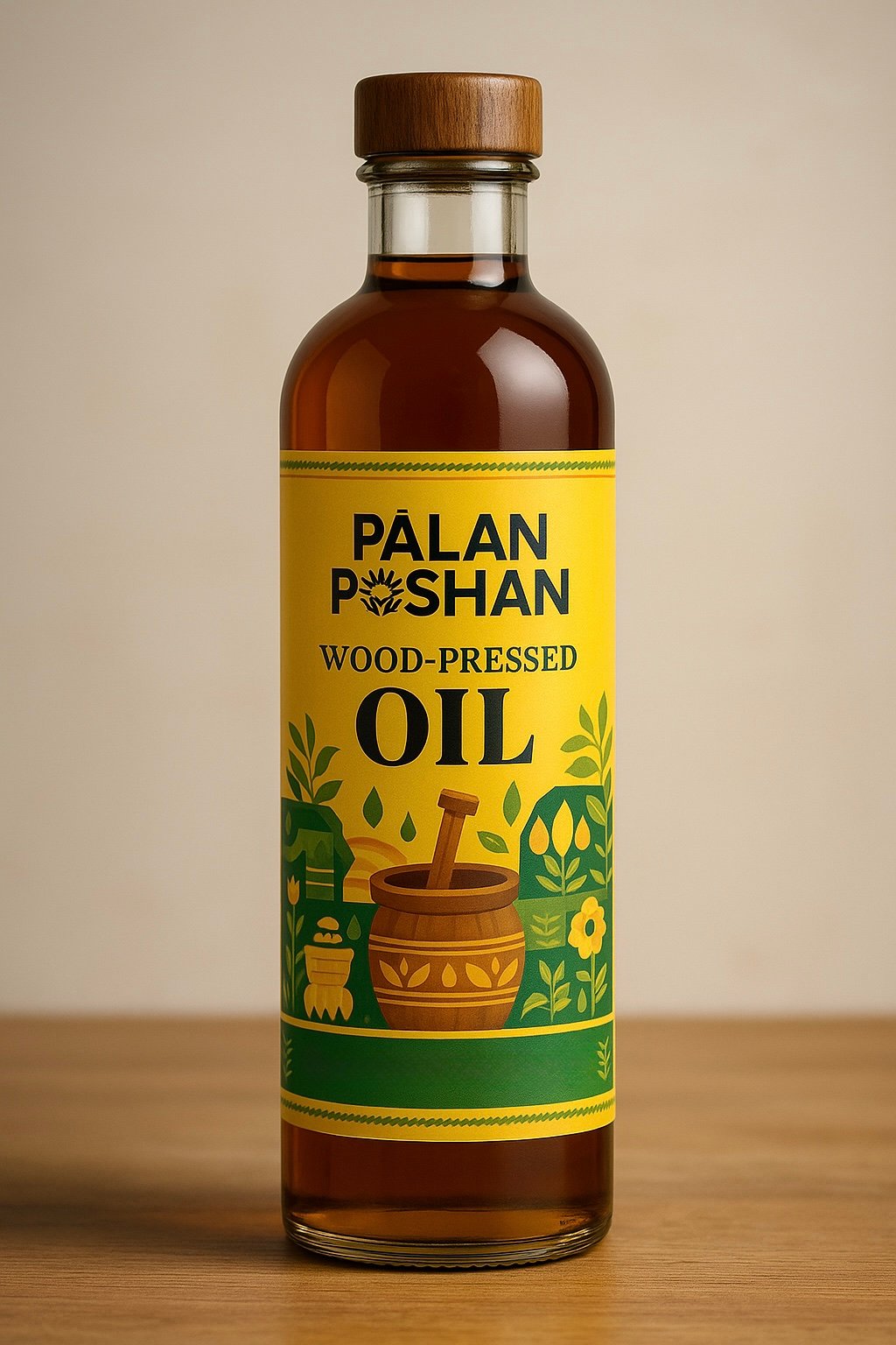 Wood pressed oil
